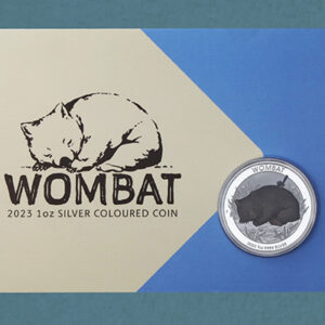 1oz Silbermünze "Australian Wombat", koloriert