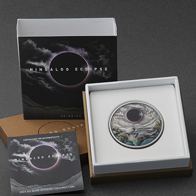 2oz Silbermünze "Ningallo Eclipse" in Verpackung 