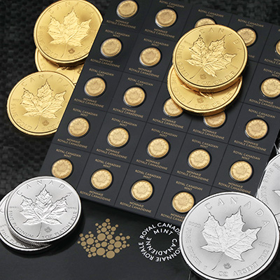 Maple Leaf Anlagemünzen aus Gold, Silber und Platin