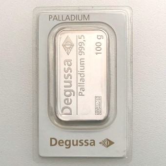 Palladiumbarren 100g "DEGUSSA" 