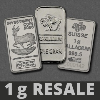 Palladiumbarren 1g "Resale" 