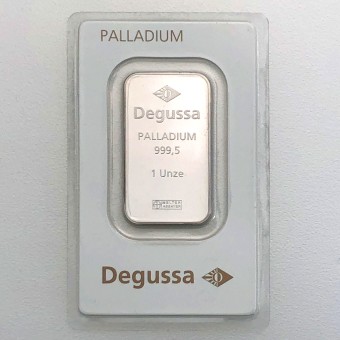 Palladiumbarren 1oz "DEGUSSA" 