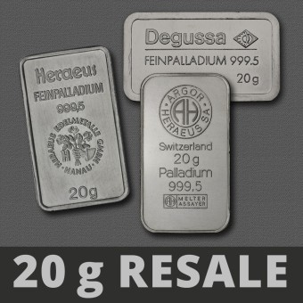 Palladiumbarren 20g "Resale" 