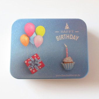 Geschenk-Box "Happy Birthday-Muffin" (eckig) 