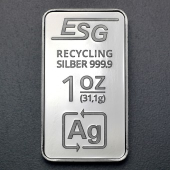 Recycling Silberbarren 1oz ESG 