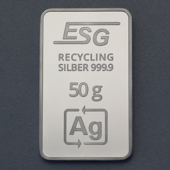 Recycling Silberbarren 50g ESG 