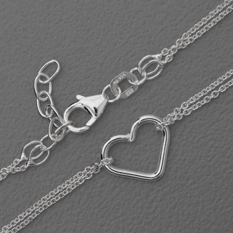 Silber-Fußkette 925er "Herz" (Sterling) 