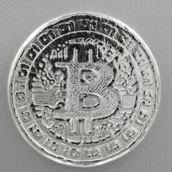 Silber 3-D Barren "Bitcoin" 3oz 
