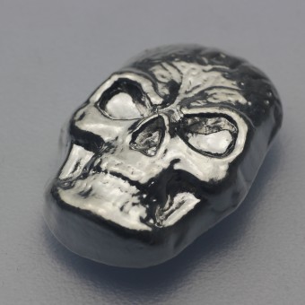 Silber 3-D Barren "Celtic Skull" 1oz, gegossen 