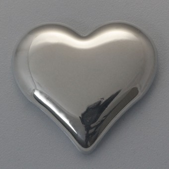 Silber 3-D Barren "Gravur-Herz" 100g, gegossen 