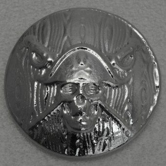 Silber 3-D Barren "Jolly Roger Pirate Round" 2oz 