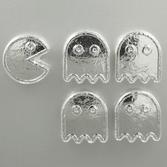 Silber 3-D Barren "PacMan and Ghost" 5oz 