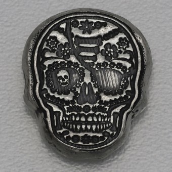 Silber 3-D Barren "Sugar Skull - Pirate Eye" 1oz Day of the Dead