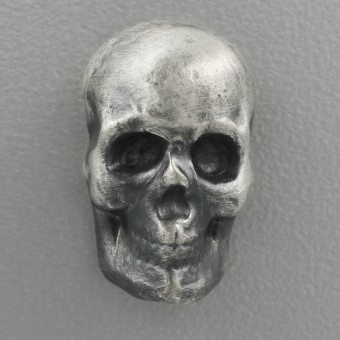 Silber 3-D Barren "Totenkopf" 1oz, Patina 