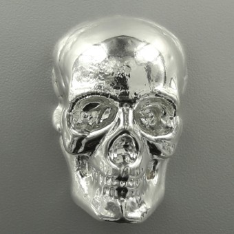 Silber 3-D Barren "Totenkopf" 500g, gegossen 