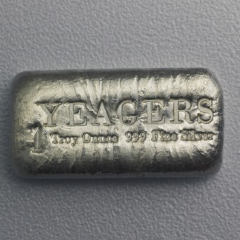 Silber 3-D Barren "YPS-Barren" 1oz, gegossen 