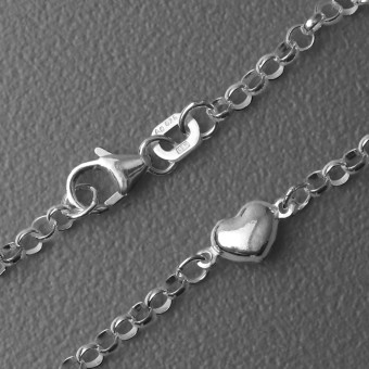Silber Kinder-Armband 925er "4 Herzen" (Sterling) 