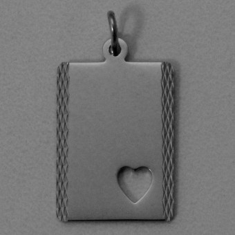 Silberanhänger 925er "Platte/Herz" gravierbar (Sterling)