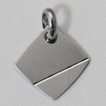 Silberanhänger 925er "Raute" gravierbar (Sterling) 