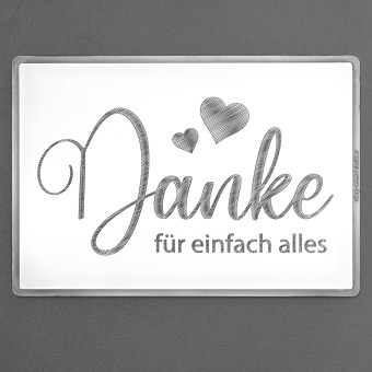 Silberbarren 100g "Danke - für einfach alles" Gravur-Silbertafel