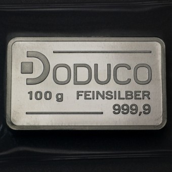 Silberbarren 100g Doduco 