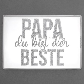 Silberbarren 100g "Papa, du bist der Beste" Gravur-Silbertafel