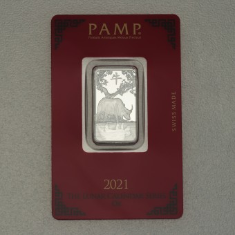 Silberbarren 10g "Ochse 2021" Lunar PAMP 