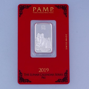 Silberbarren 10g "Schwein 2019" Lunar PAMP 