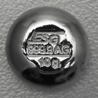 Silberbarren 10g "Silberknuffel" ESG, gegossen 