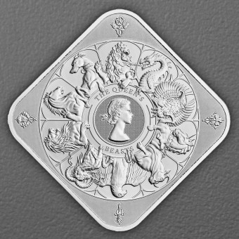 Silberbarren 10oz THE ROYAL MINT "The Queen's Beasts" geprägt