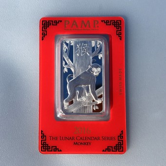 Silberbarren 1oz "Affe 2016" Lunar Pamp 