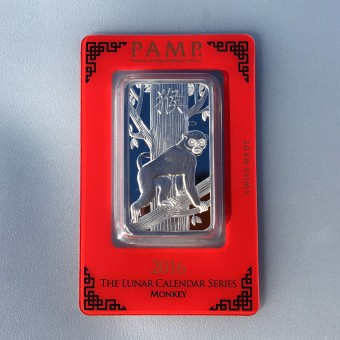 Silberbarren 1oz "Affe 2016" Lunar PAMP 