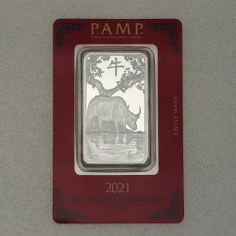 Silberbarren 1oz "Ochse 2021" Lunar Pamp 
