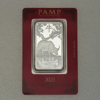 Silberbarren 1oz "Ochse 2021" Lunar PAMP 