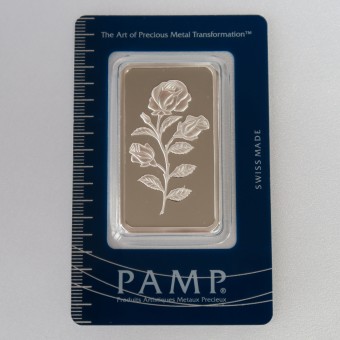 Silberbarren 1oz "Rose" Pamp 