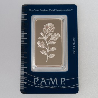 Silberbarren 1oz "Rose" PAMP 