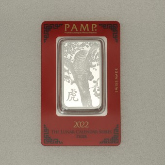 Silberbarren 1oz "Tiger 2022" Lunar PAMP 