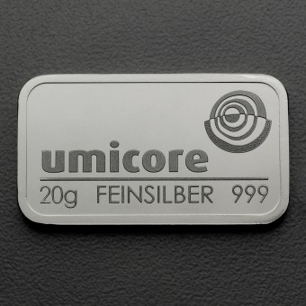 Silberbarren 20g UMICORE geprägt 
