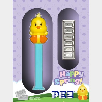 Silberbarren 6 x 5g "PEZ-Spender Happy Spring" 