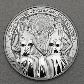 Silbermedaille 1oz "Austria & Germania" 2021 