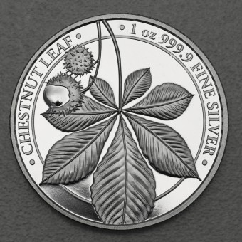 Silbermedaille 1oz "Chestnut Leaf" 2021 PROOF (PP) Mythical Forest Serie