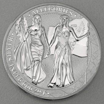 Silbermedaille 1oz "Columbia & Germania" 2019 