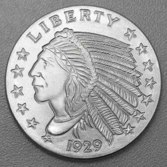 Silbermedaille 1oz "Indian Head Silver" (USA)