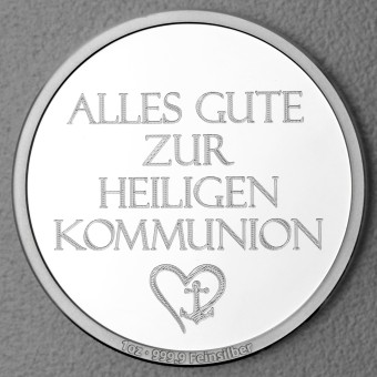 Silbermedaille 1oz "Kommunion" Gravurmedaille