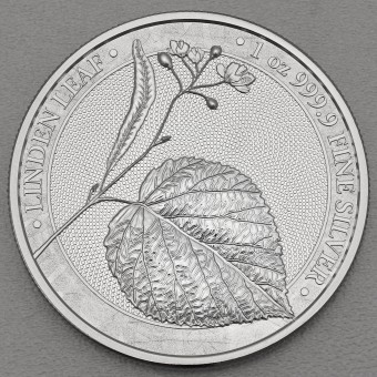 Silbermedaille 1oz "Linden Leaf" 2022 Mythical Forest (Polen)