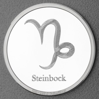 Silbermedaille 1oz "Sternzeichen Steinbock" Gravurmedaille