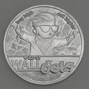 Silbermedaille 1oz "Wallstreetbets" 2021 