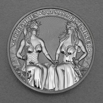 Silbermedaille 2oz "Austria & Germania" 2021 
