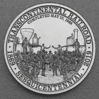 Silbermedaille 2oz "Transcontinental Railroad" 