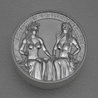 Silbermedaille 5oz "Austria & Germania" 2021 Allegories (Polen)